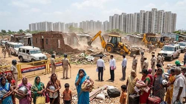 नकटी में शासकीय भूमि से अतिक्रमण हटाने से पहले सरकार ने प्रभावित परिवारों को दिया पक्का आवास