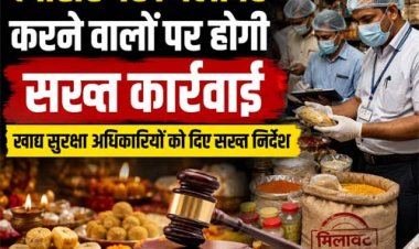 त्यौहार पर मिलावट करने वालों पर होगी सख्त कार्रवाई