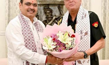 मुख्यमंत्री भजनलाल शर्मा से थल सेनाध्यक्ष जनरल धीरज सेठ पीवीएसएम, यूवाईएसएम, एवीएसएम ने मुलाकात की