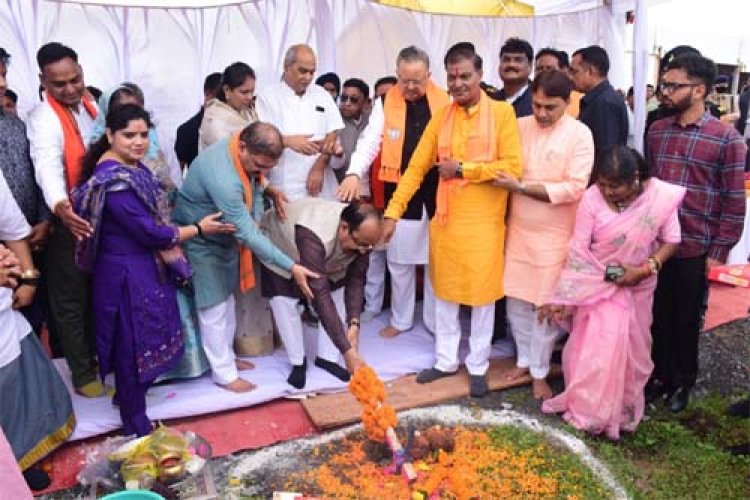 राजनांदगांव में 43.61 करोड़ के कार्यों का भूमिपूजन