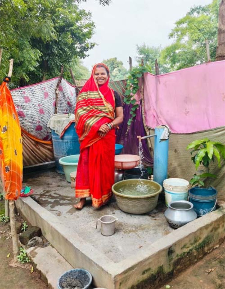 घर में नल से पानी की सुविधा, महिलाएं बोलीं धन्यवाद "विष्णु भैया"