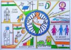 नन्हे हाथों ने रंगों से उकेरी स्वच्छ, हरित, शिक्षित और सशक्त भारत की तस्वीर