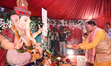 मुख्यमंत्री निवास में विराजे भगवान गणेश