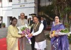 राष्ट्रपति द्रौपदी मुर्मु का लोकभवन में आत्मीय स्वागत