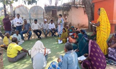 ग्राम पंचायत खैरवार बै. में श्रमिकों के लिए रोजगार एवं निर्माण कार्यों को लेकर जनचौपाल आयोजित