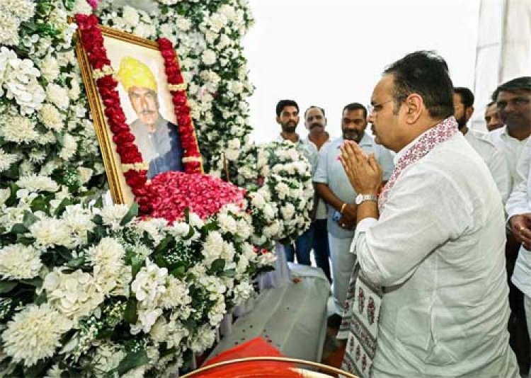 मुख्यमंत्री भजनलाल शर्मा का चित्तौड़गढ़ दौरा, मुख्यमंत्री ने विधायक चन्द्रभान सिंह के पिता स्व. राम सिंह को दी श्रद्धांजलि